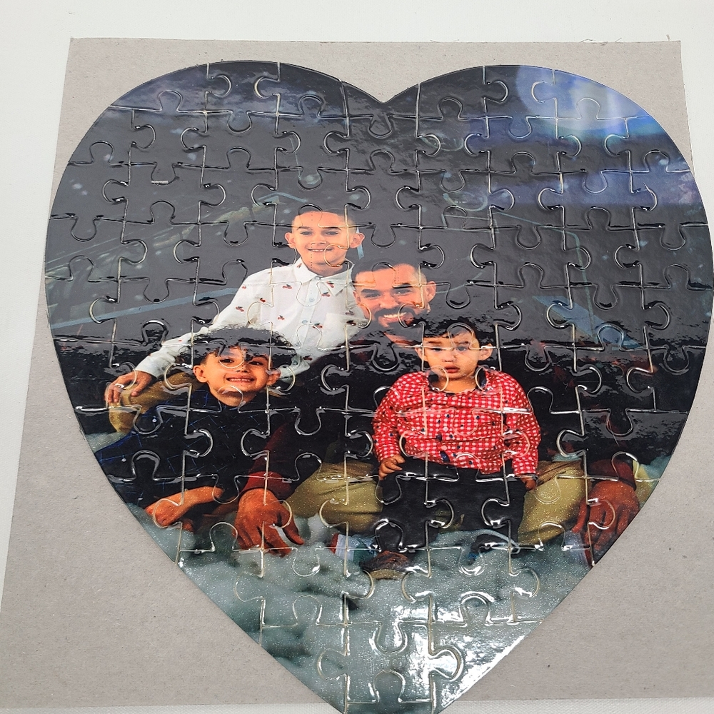 Valentine's Day Gift Heart Shaped Puzzle, Custom Photo Puzzle 74 pieces